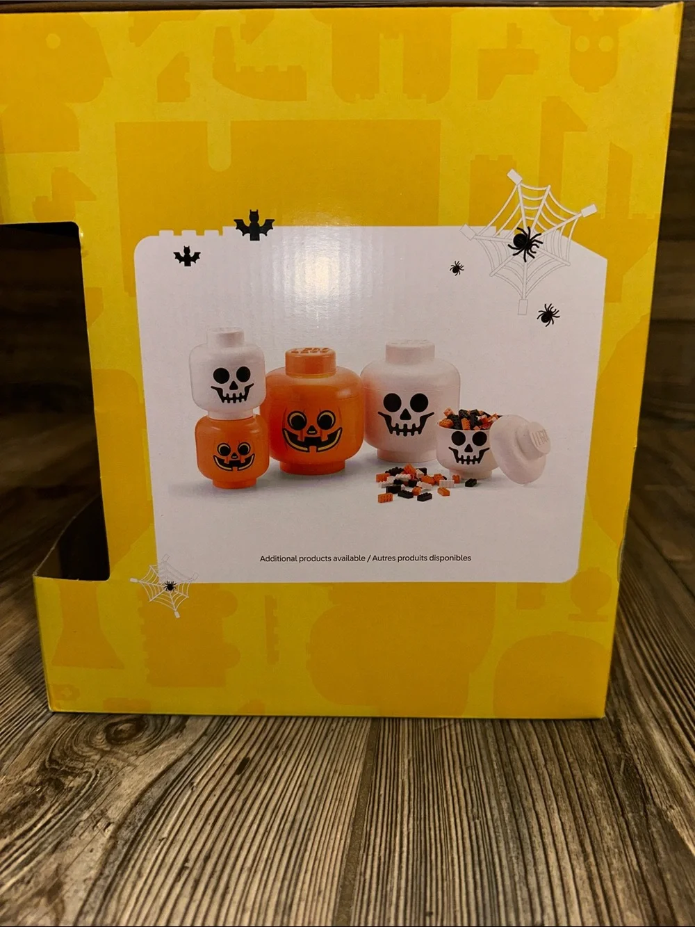 LARGE Lego Halloween Special Edition Storage Head 2 Piece Set Zombie Skeleton